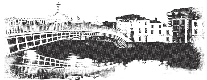 Illustration of Ha'penny Bridge, Dublin
